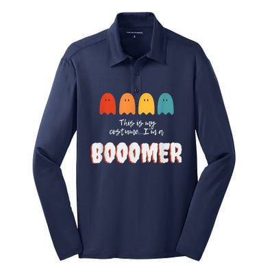 Halloween Boomer Adult Silk Touch Performance Long Sleeve Polo