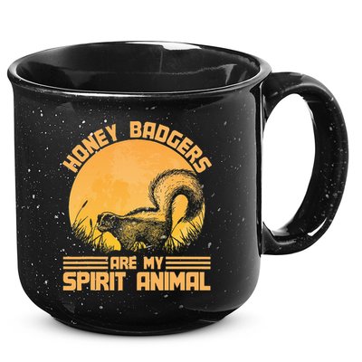 Honey Badgers Are My Spirit Animal Honey Badger 15oz Campfire Ceramic Mug