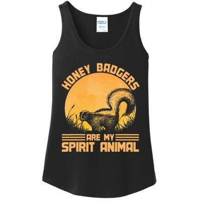 Honey Badgers Are My Spirit Animal Honey Badger Ladies Essential Tank