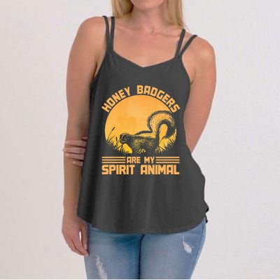 Honey Badgers Are My Spirit Animal Honey Badger Women's Strappy Tank