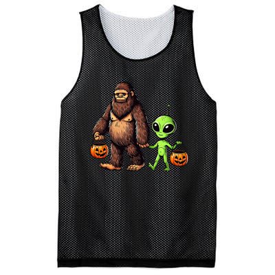 Halloween Bigfoot Alien Bigfoot Lover Halloween Mesh Reversible Basketball Jersey Tank