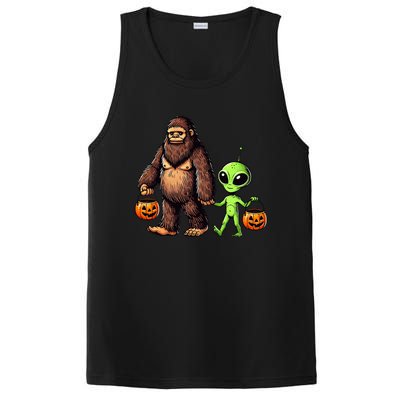 Halloween Bigfoot Alien Bigfoot Lover Halloween PosiCharge Competitor Tank