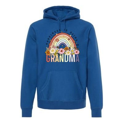 Happiness Being A Grandma MotherS Day Wildflowers Grandma Gift Premium Hoodie