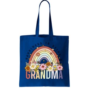 Happiness Being A Grandma MotherS Day Wildflowers Grandma Gift Tote Bag