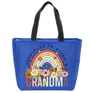 Happiness Being A Grandma MotherS Day Wildflowers Grandma Gift Zip Tote Bag