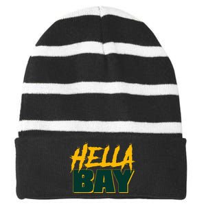 Hella Bay Area  Hella Bay The Bay Area Hyphy Thizz Striped Beanie with Solid Band