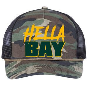 Hella Bay Area  Hella Bay The Bay Area Hyphy Thizz Retro Rope Trucker Hat Cap