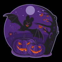Halloween Bat and Pumpkins Mug