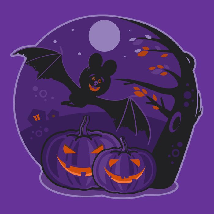 Halloween Bat and Pumpkins Cooling Performance Crew T-Shirt