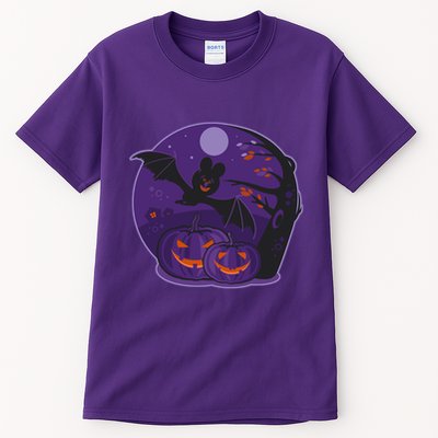 Halloween Bat and Pumpkins Tall T-Shirt