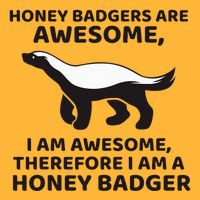 Honey Badgers Are Awesome Therefore I Am A Honey Badger Pom Pom 12in Knit Beanie