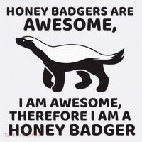 Honey Badgers Are Awesome Therefore I Am A Honey Badger Apron