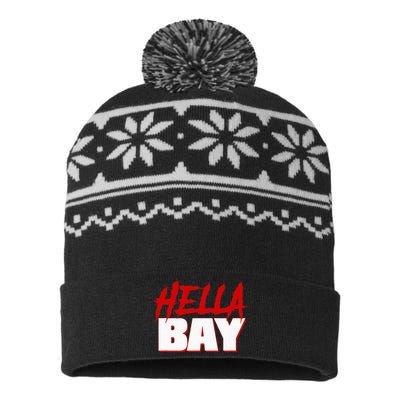 Hella Bay Area  Hella Bay The Bay Area Hyphy Thizz USA-Made Snowflake Beanie