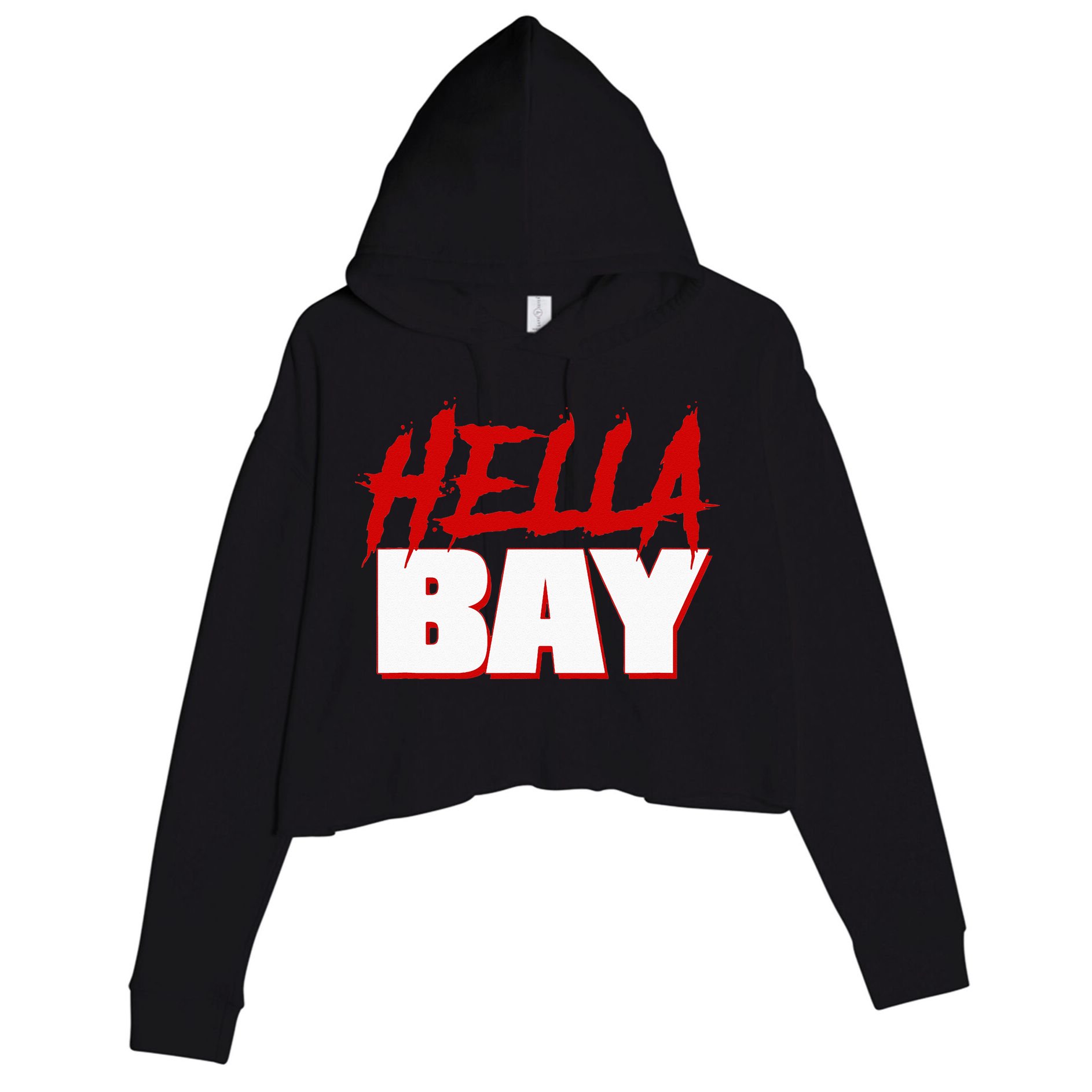 Hella Bay Area  Hella Bay The Bay Area Hyphy Thizz Crop Fleece Hoodie
