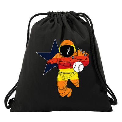 Houston Baseball Astronaut Space City Drawstring Bag