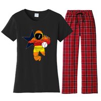 Houston Baseball Astronaut Space City Women's Flannel Pajama Set