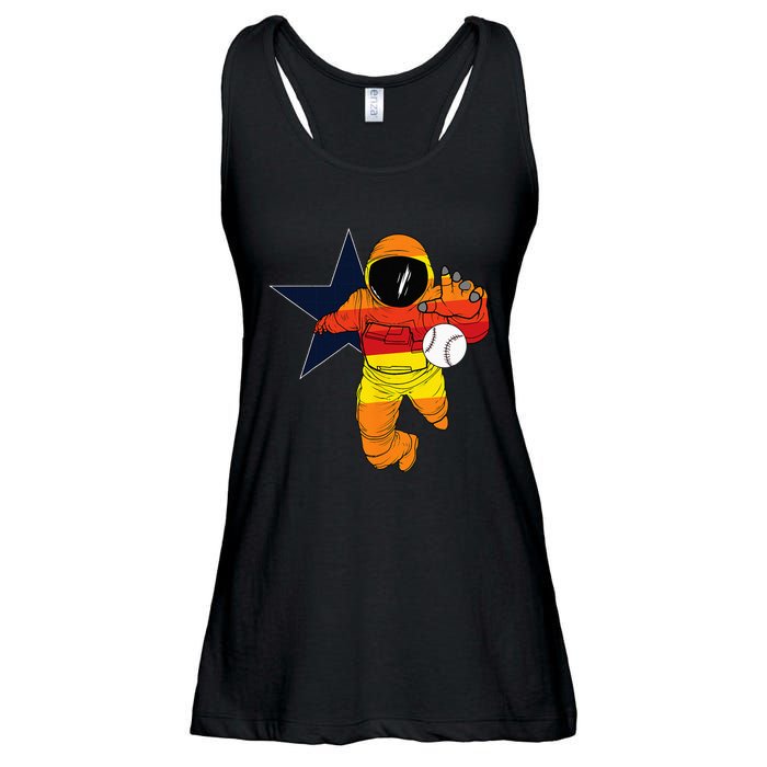 Houston Baseball Astronaut Space City Ladies Essential Flowy Tank