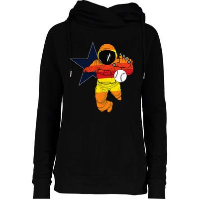 Houston Baseball Astronaut Space City Womens Funnel Neck Pullover Hood