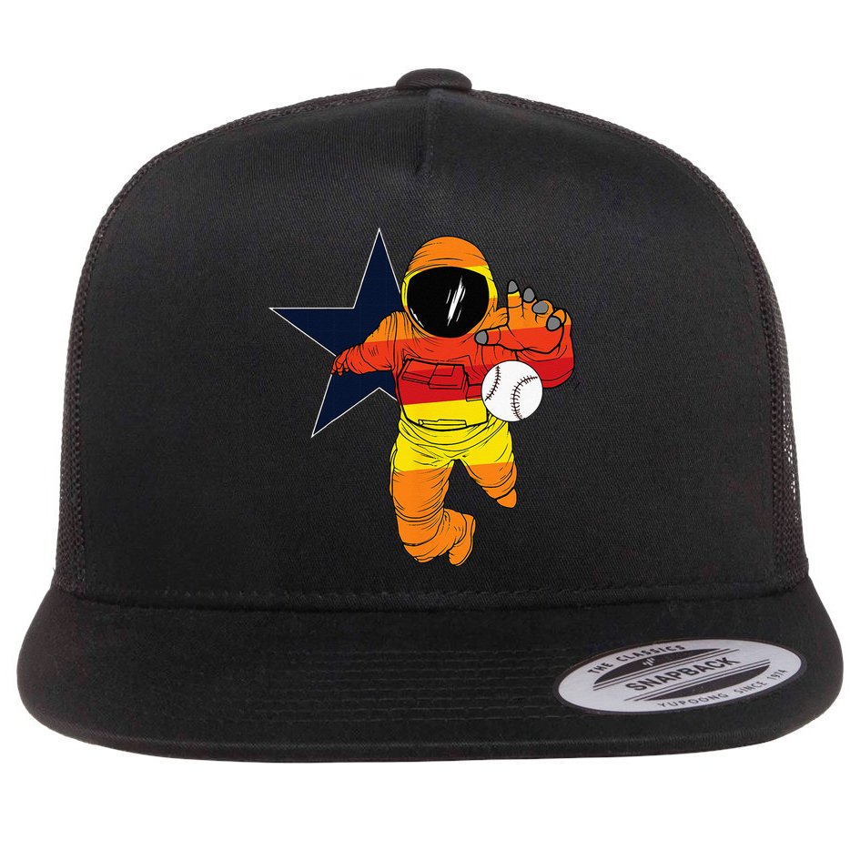 Houston Baseball Astronaut Space City Flat Bill Trucker Hat