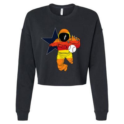 Houston Baseball Astronaut Space City Cropped Pullover Crew