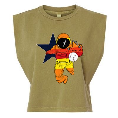 Houston Baseball Astronaut Space City Garment-Dyed Women's Muscle Tee