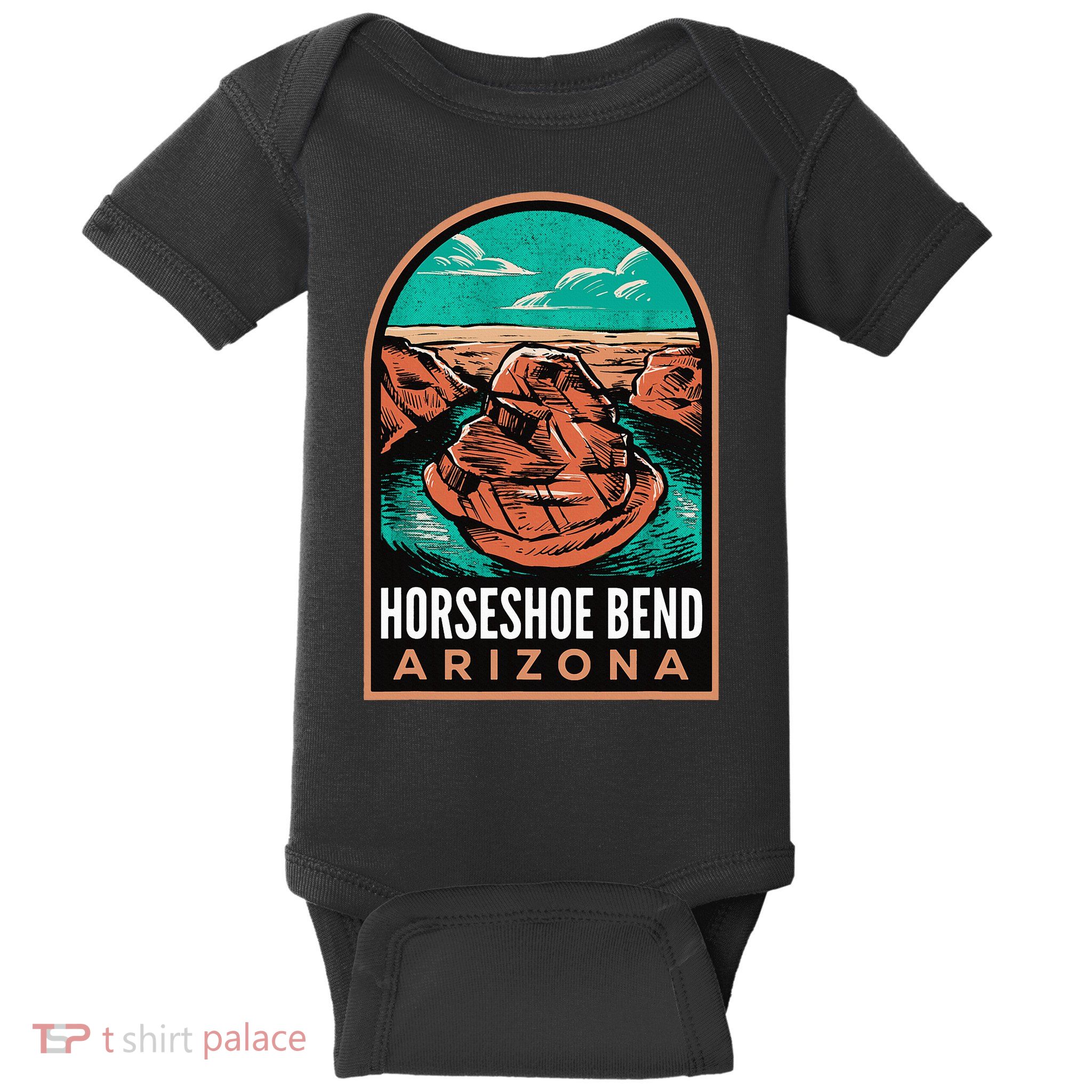 Horseshoe Bend Arizona Vintage Baby Bodysuit