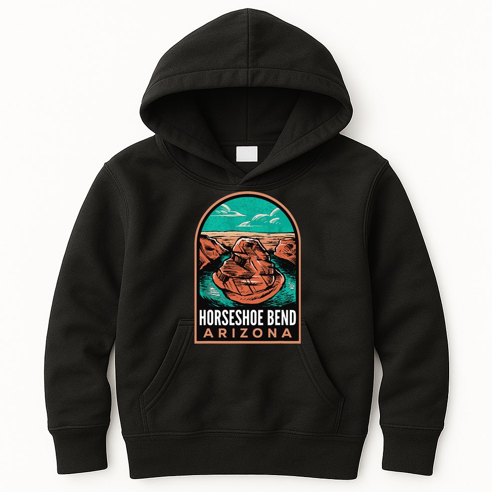 Horseshoe Bend Arizona Vintage Kids Hoodie