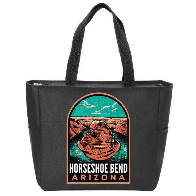 Horseshoe Bend Arizona Vintage Zip Tote Bag