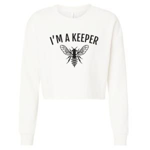 Honey Bee Apiarist Funny Beekeeping Beekeeper Cropped Pullover Crew