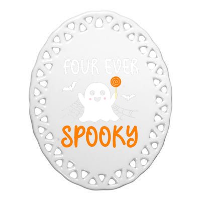 Halloween Birthday Boy Fors Spooky Season Ceramic Oval Ornament