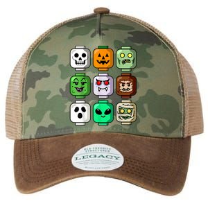 Halloween Building Brick Head Pumpkin Ghost Zombie Boy Legacy Tie Dye Trucker Hat