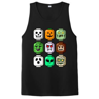 Halloween Building Brick Head Pumpkin Ghost Zombie Boy PosiCharge Competitor Tank