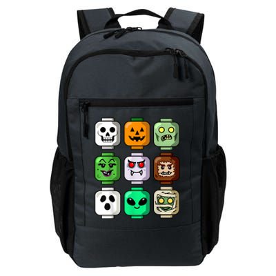 Halloween Building Brick Head Pumpkin Ghost Zombie Boy Daily Commute Backpack