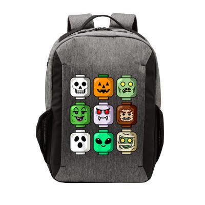 Halloween Building Brick Head Pumpkin Ghost Zombie Boy Vector Backpack