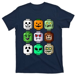 Halloween Building Brick Head Pumpkin Ghost Zombie Boy T-Shirt