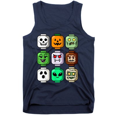 Halloween Building Brick Head Pumpkin Ghost Zombie Boy Tank Top