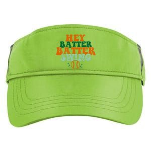 Hey Batter Batter Swing Baseball Retro Adult Drive Performance Visor