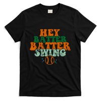 Hey Batter Batter Swing Baseball Retro T-Shirt