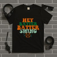 Hey Batter Batter Swing Baseball Retro T-Shirt