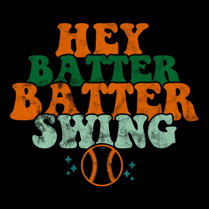 Hey Batter Batter Swing Baseball Retro T-Shirt