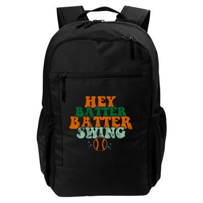 Hey Batter Batter Swing Baseball Retro Daily Commute Backpack