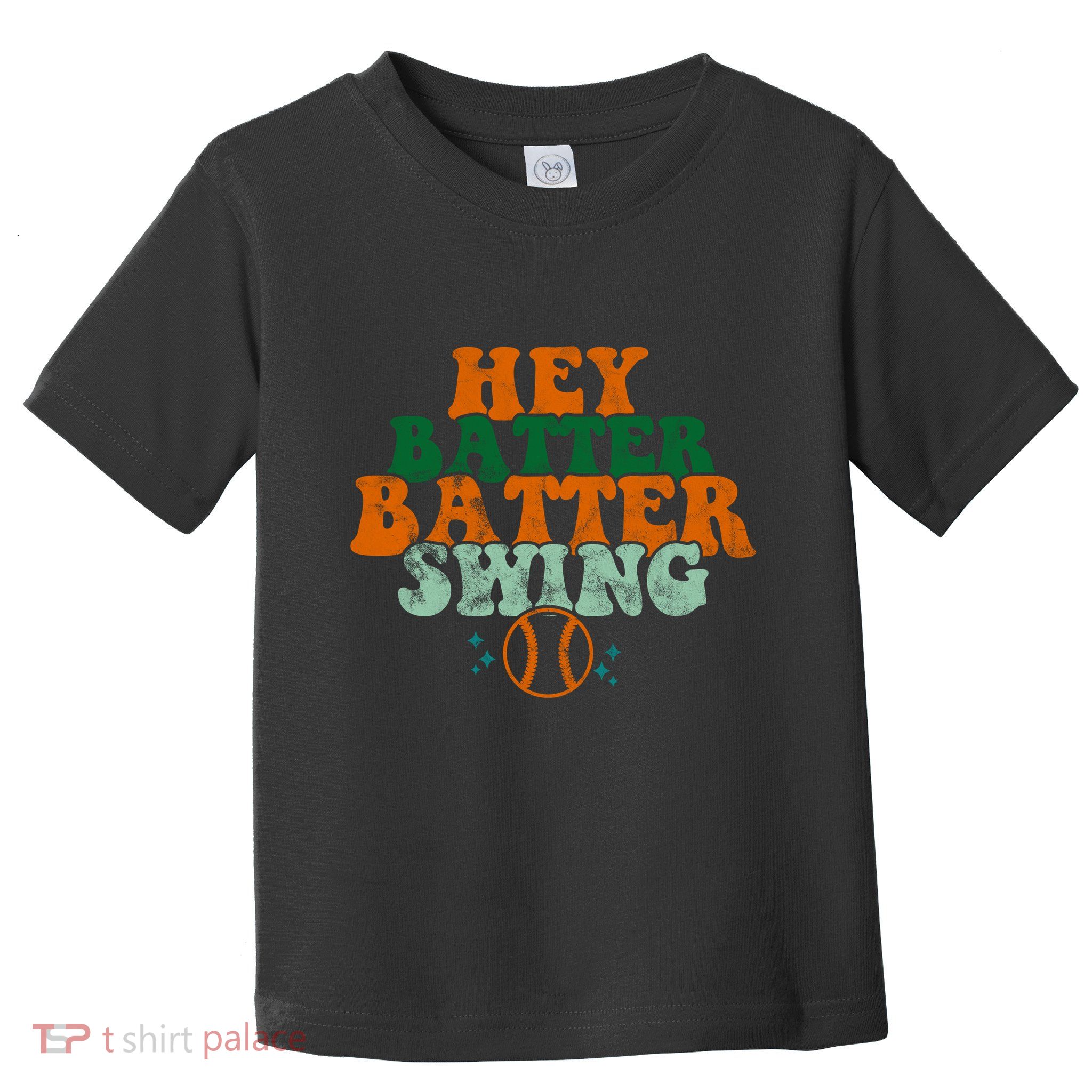 Hey Batter Batter Swing Baseball Retro Toddler T-Shirt