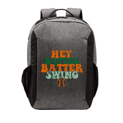 Hey Batter Batter Swing Baseball Retro Vector Backpack