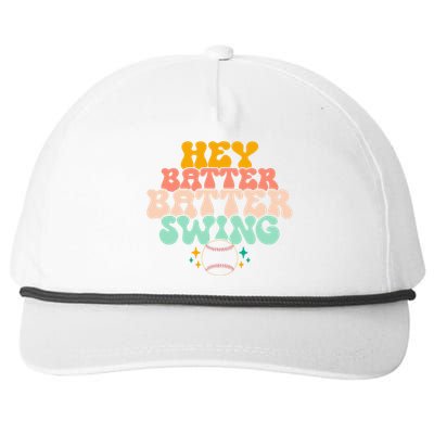 Hey Batter Batter Swing Funny Baseball Pitcher Support Snapback Five-Panel Rope Hat