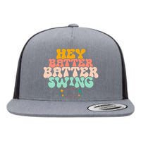 Hey Batter Batter Swing Funny Baseball Pitcher Support Flat Bill Trucker Hat