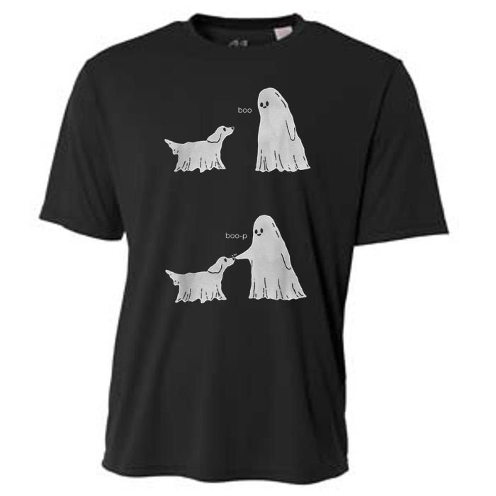 Halloween Boo Boop Ghost Dog Cooling Performance Crew T-Shirt