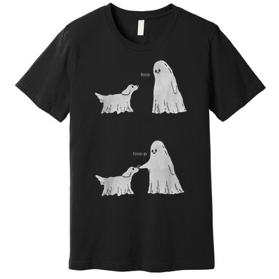 Halloween Boo Boop Ghost Dog Premium T-Shirt