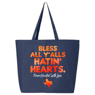 Houston Baseball Bless All Y'alls Hatin' Hearts With Love 25L Jumbo Tote