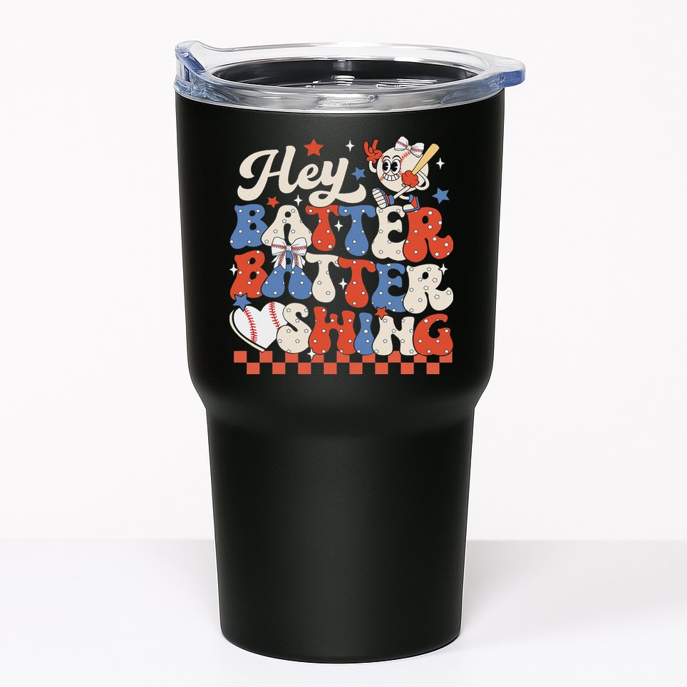 Hey Batter Batter Swing Baseball Softball Women Tumbler
