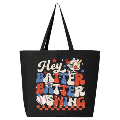 Hey Batter Batter Swing Baseball Softball Women 25L Jumbo Tote